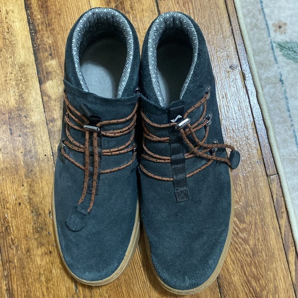 Sz 10 Forsake Lucie Suede Leather Ankle Boot Blue Pull Tie - Picture 3 of 7